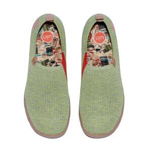 UIN Womens Size 6.5 Slip On Shoes Knitted Upper Toledo Daiquiri Green